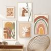 Boho Minimalist Sun Rainbow Flower Leaves Wall Art Canvas Painting Abstract Nordic Posters Prints Pictures For Living Room Decor