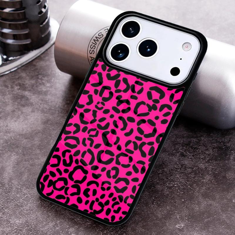 Fashion Leopard Print Phone Case for iPhone 17 16 15 Pro Max Air 14 13 12 11 Plus Shockproof Cover