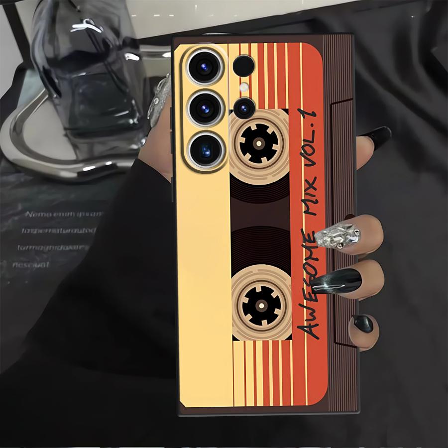 Lucky Tape Pattern Soft Back Phone Cover Case for Samsung Galaxy S24+ S23 FE S25+ S22 S24 Plus S21 S9 S20 S25 Ultra