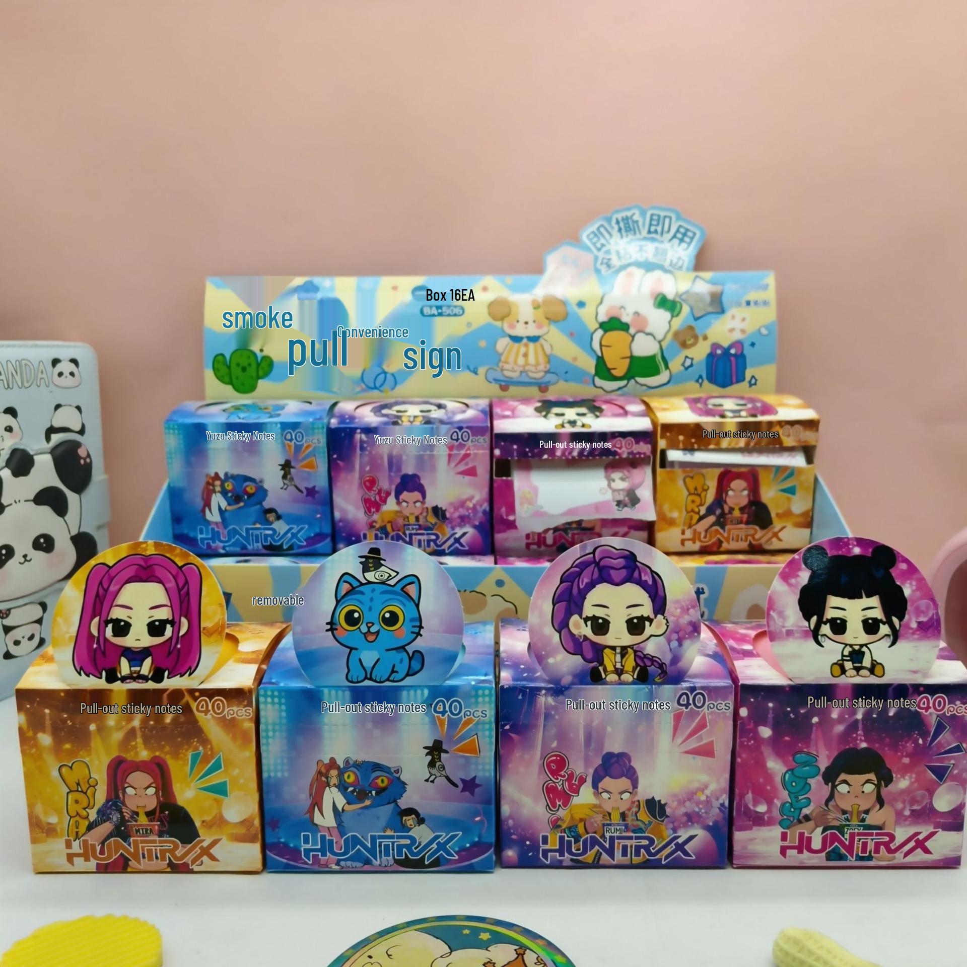 Demon Hunter Team K-POP Sticky Notes: Trendy Cartoon Toy Stickers for Kids & Students