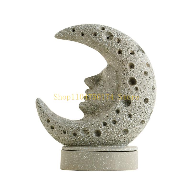 Cultural Resin Incenses Holder Ramadans Decors Moon God Sculpture Gift For Home top sale