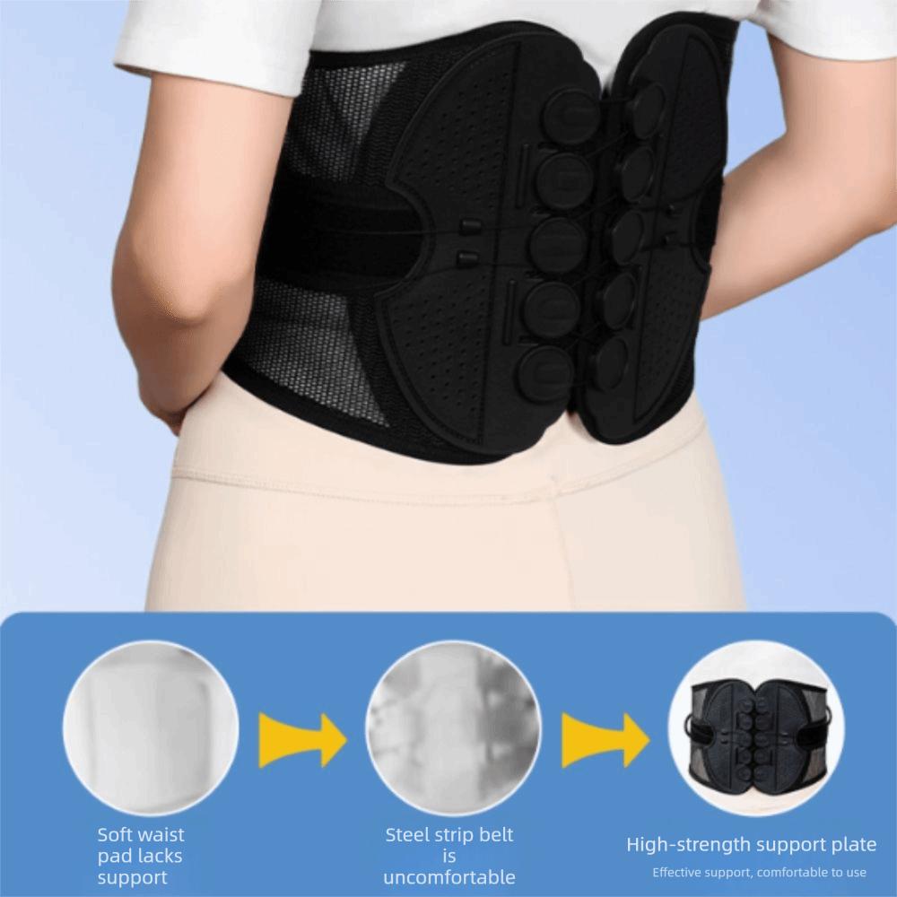 Breathable Mesh Lumbar Support Wrap Double Drawstring Waist Protector Back Brace  Outdoor Hiking