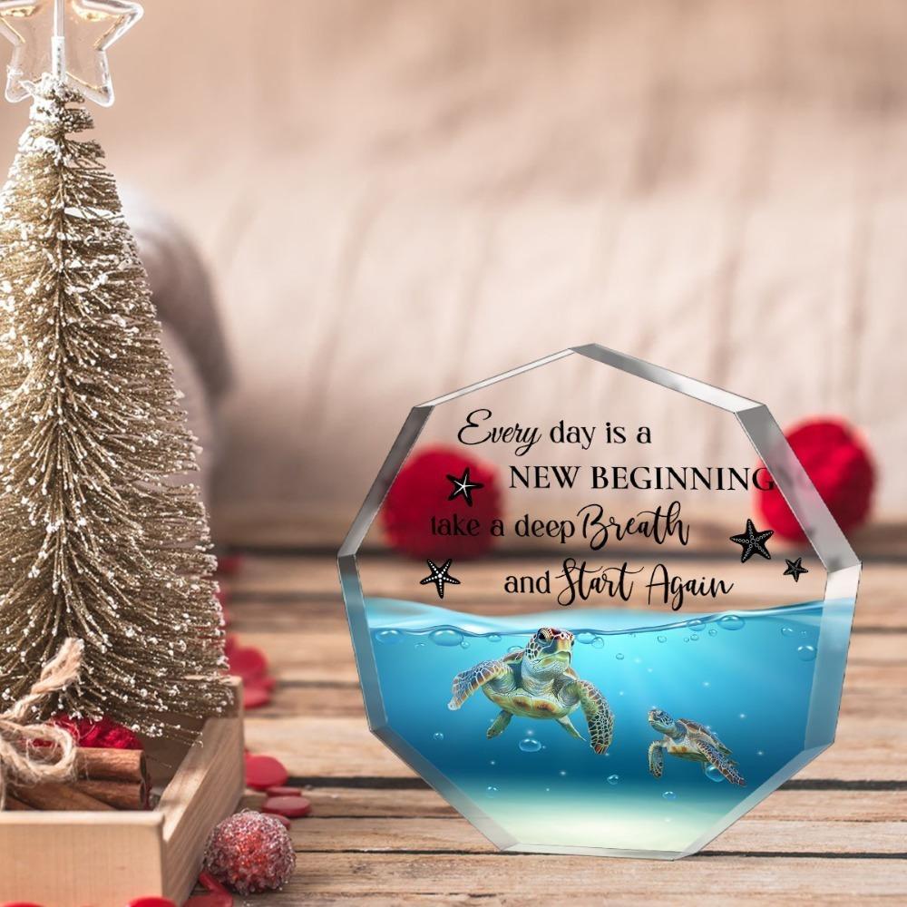 Blue Sea Turtle Artwork - Vibrant Acrylic Decor for Home & Office Gifting