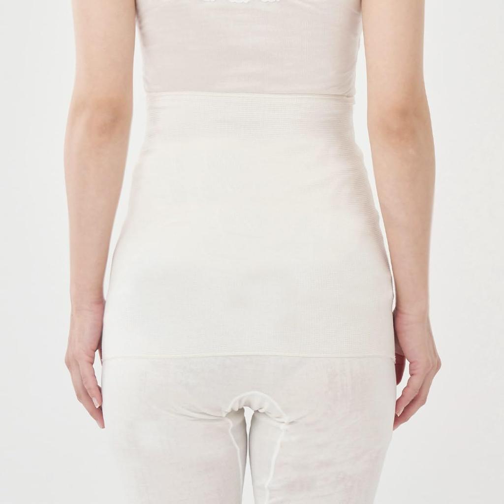 Kurashikinu Belly Natural Suitable for Sensitive and Dry Cold Cold Weather Made in White Warmer, 96% Silk, Materials, Unisex, Skin, Protection,