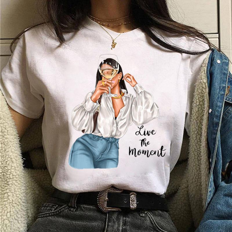 Sommer Urbanes Mädchen Übergröße Rundhals Bedruckt Cartoon Locker Baumwolle Kurzarm Oberteil T-Shirts Damen