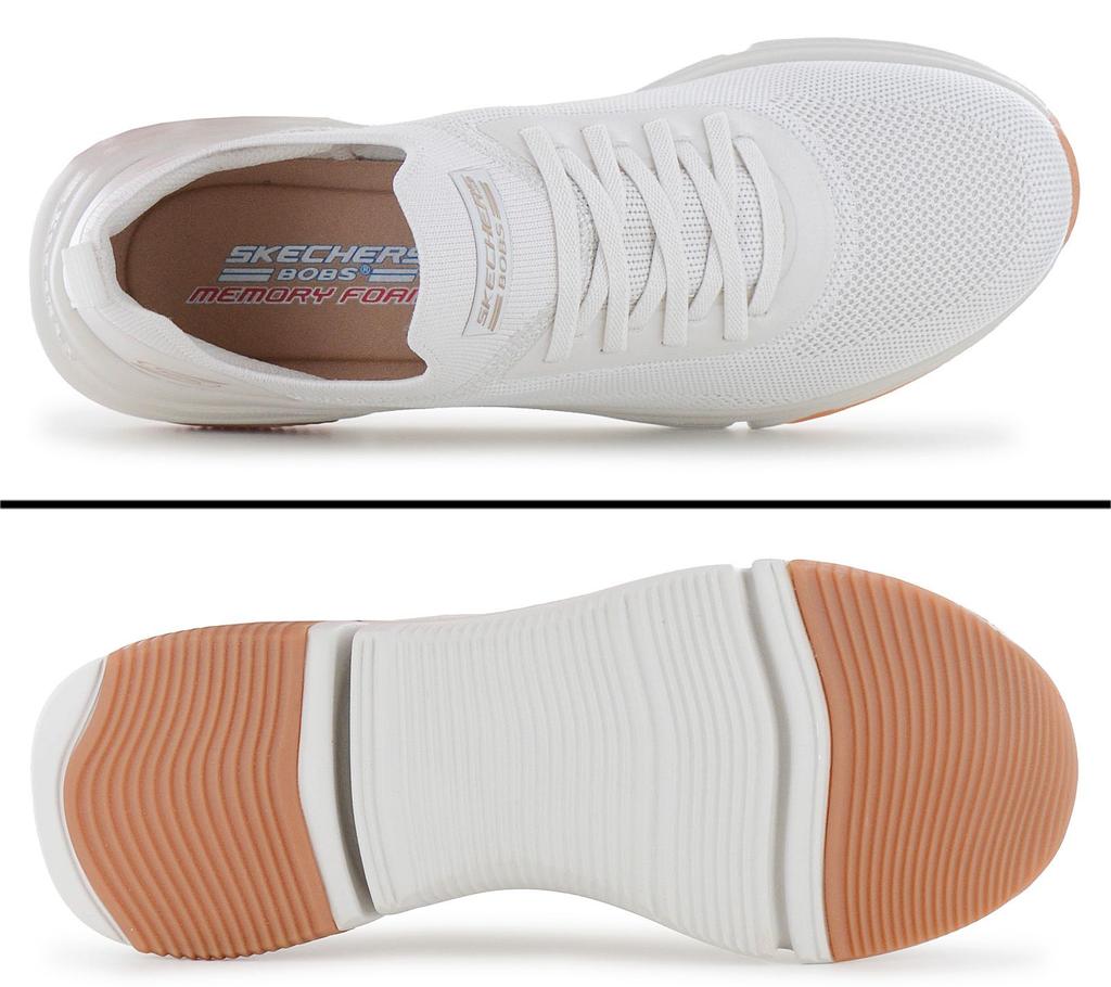 Skechers Slip-ins BOBS Sparrow Flex - Scarpe da Donna Slip-On Sneakers Bianco 117580-OFWHT ORIGINALE