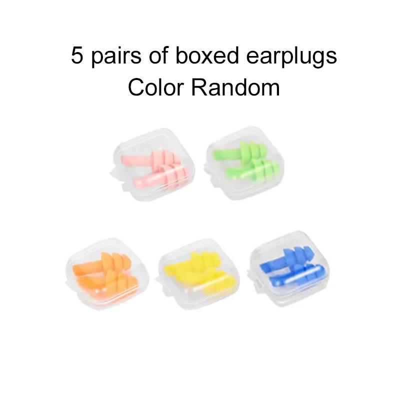 5/10 Paar Schwimm-Ohrstöpsel mit Box Geräuschdicht Silikon Farbe Tauchen Lärmreduzierung Schlaf Lernen Wiederverwendbar Waschbar TMZ