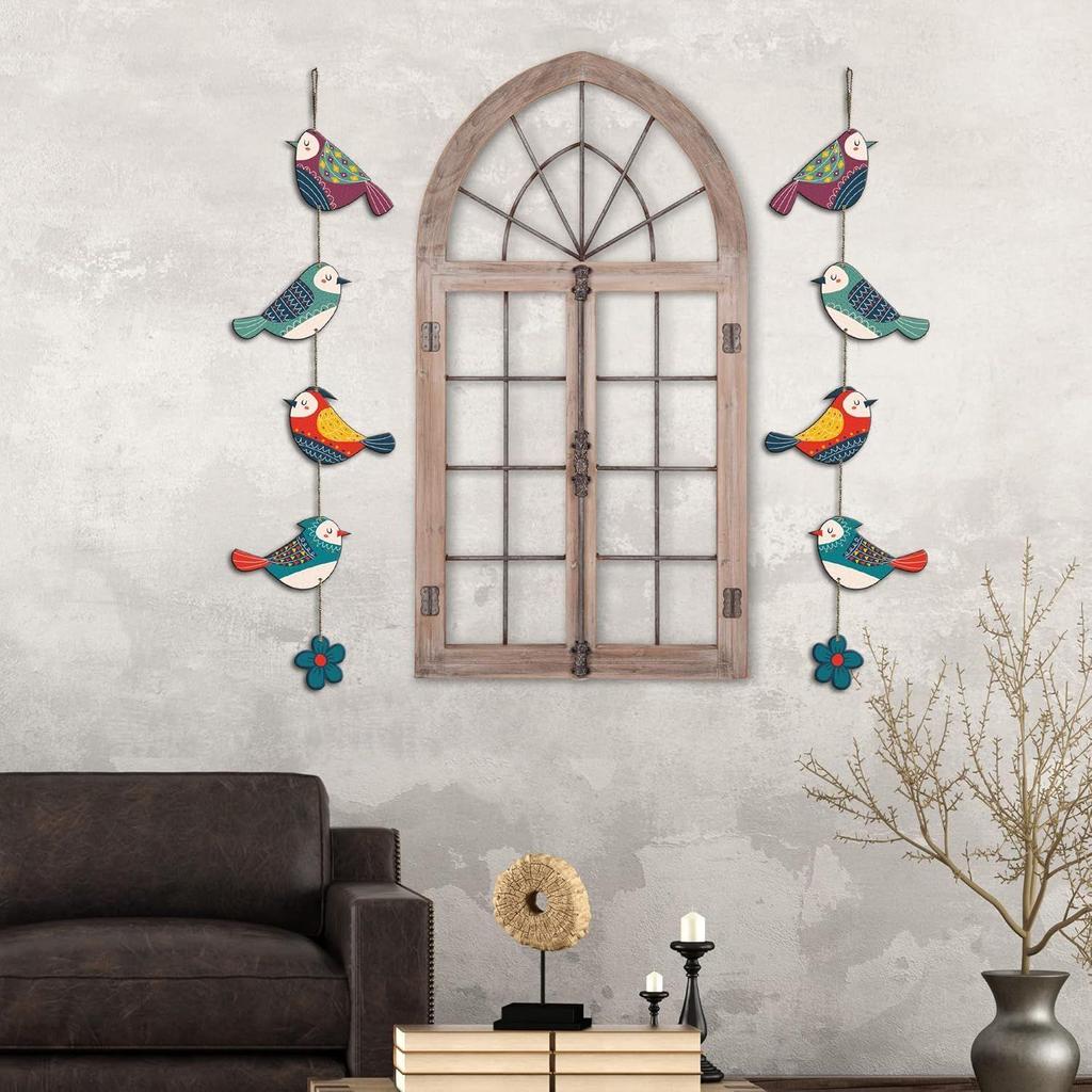 Bunte Vögel Wand- und Türhänger für Zuhause|Geschenk, Wanddekoration Mehrfarbig-Holzwerkstoff