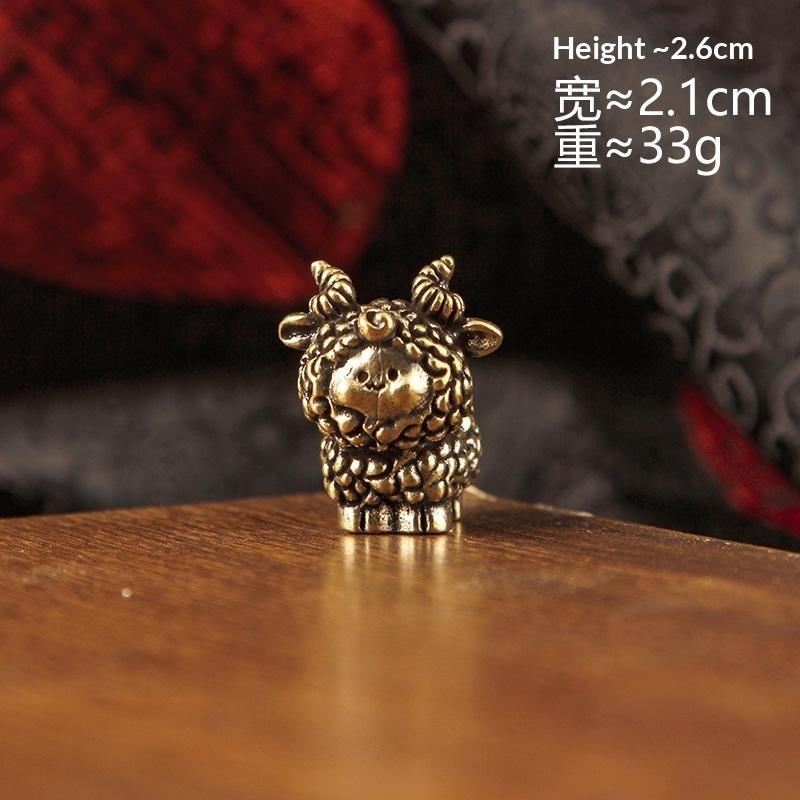 Brass 12 Zodiac Animal Head Sculpture Small Statue Desktop Ornaments Vintage Beast Figurines Mini Lucky Home Decorations Crafts