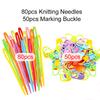 DIY Sewing Tool Resin Small Clips Multicolor Plastic Knitting Crochet Markers Locking Stitch Needle Clip Marking Rings TMZ