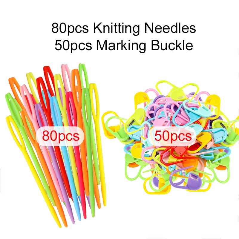 DIY Sewing Tool Resin Small Clips Multicolor Plastic Knitting Crochet Markers Locking Stitch Needle Clip Marking Rings TMZ