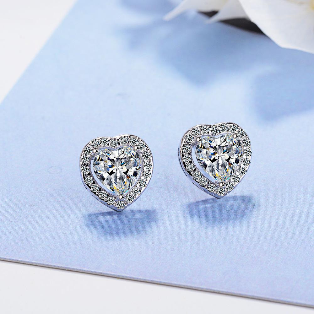 925 Silver Star Stud Earrings AAA Zircon High Quality For Women Earring Wedding Fashion Jewelry Accessories Party Gift