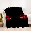 "Fiery Red Eyes Phone Wallpaper"Blanket Flannel Throw Blanket for Sofa, Bed, Travel, Camping, Office