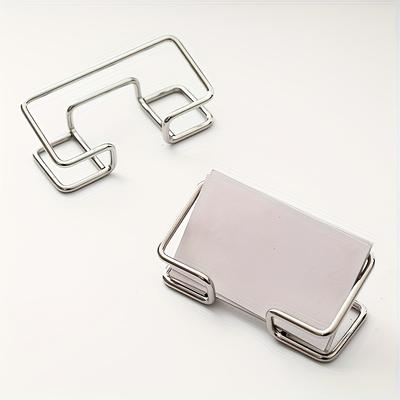 1pc Simple Iron Office Desktop Business Card Storage Box (Gold, Rose Gold, Black, Silvery)