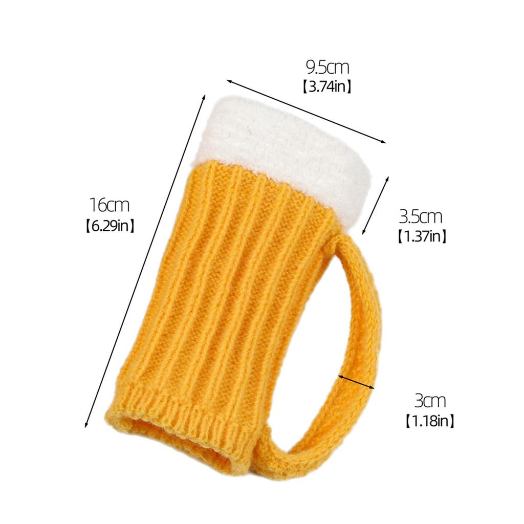 Beer Hat, Knit Funny Hat/glove for Men and Women, Novelty Gifts for Beer Lovers Birthday Christmas Halloween Gifts for Adults