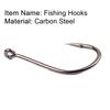 200Pcs Strong Carbon Steel Sharp Single Fish Fishing Hooks Bait Tackle Tool