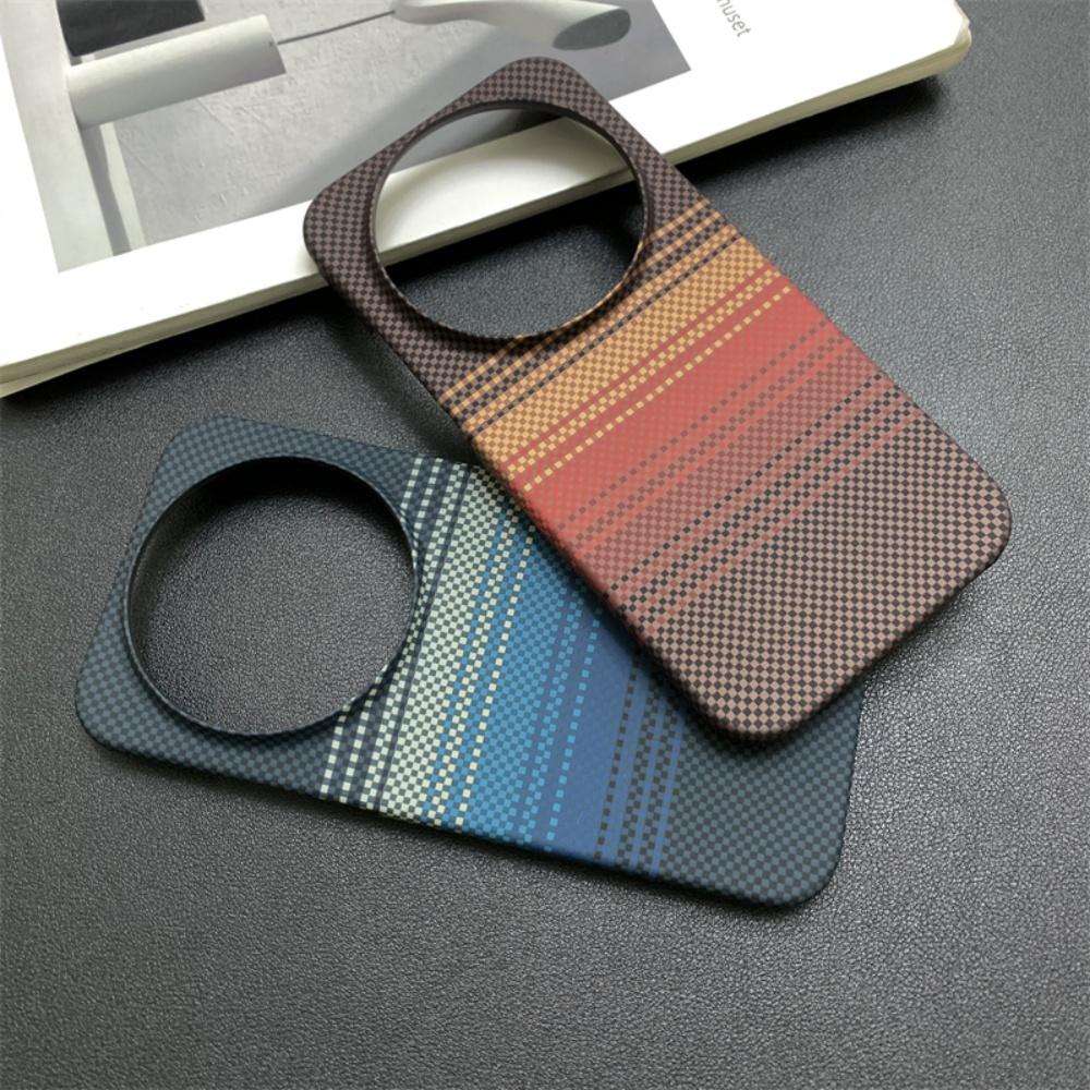 Carbon Fiber Texture Kevlar PC Frameless Phone Case For XiaoMi Mi 17 15 14 13 Ultra Pro Max Heat Dissipation Bumper Cover