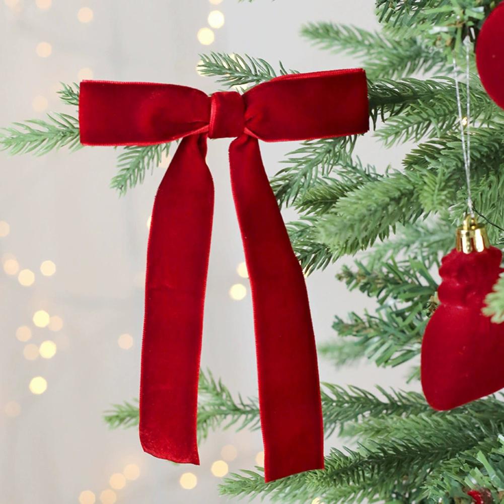 Elegant Bows For Holiday Decor Christmas Christmas Tree Ornaments Velvet Christmas Bows Effortless Installation Reusable Bows