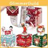 Christmas Pattern Themed Paper Box Set Holiday Decoration Props For Gift