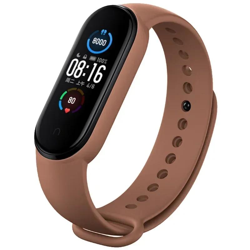 Watch Straps For Mi Band 7 6 5 4 3 Wristband Silicone Bracelet Wrist Straps MiBand 3/4 Band5 Band6 Smartwatch Accessories