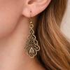 Bohemia Hollowed-out Embossed Filigree Waterdrop Tassel Dangle Earrings for Women Retro Ethnic Style Vacation Jewelry Accessory