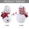 Cartoon Scarf and Hat Snowman Figurine Plush Toy Cartoon Festival Snowman Stuffed Dolls Winter Christmas Desktop Decors