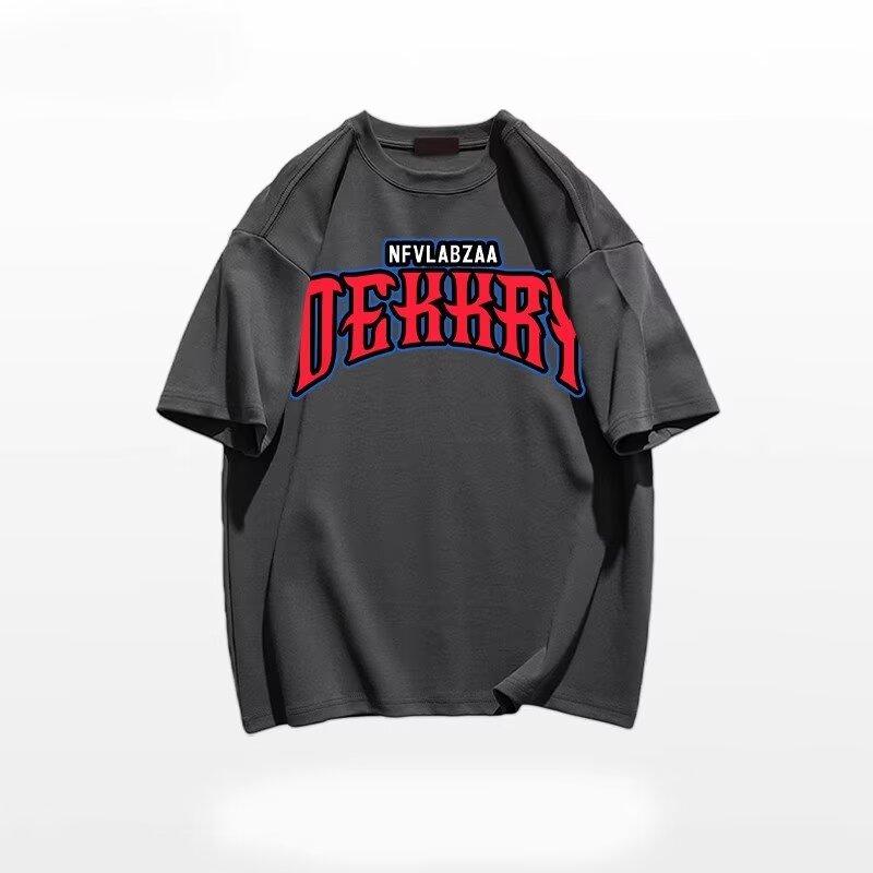 Short Sleeved T-Shirt Trendy Brand Loose Couple Oversized Unisex Style Half Sleeved 2024 T-Shirt Top