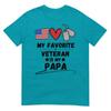 My Favorite Veteran Is My Papa Father Veterans Day Kids TShirt