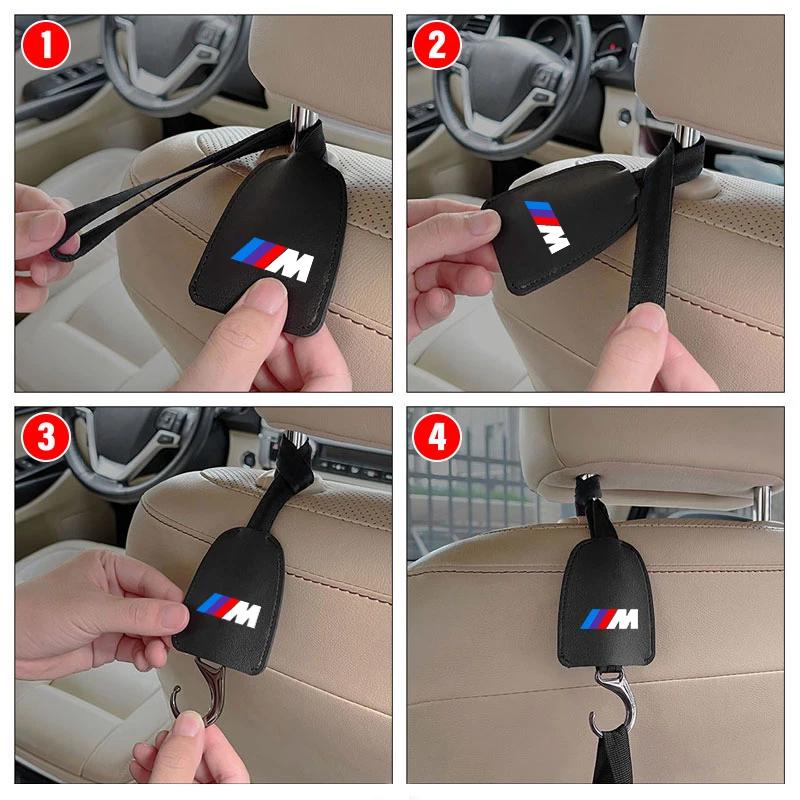 Organizadores Interiores de Coche Ganchos Gancho de Respaldo de Asiento de Coche Colgador de Reposacabezas Para BMW X1 X3 X4 X5 X6 X7 E46 E90 E36 F20 E60 E39 F10 F30