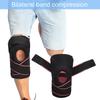 1pc Knee Brace with Side Stabilizers Breathable Sports Knee Support Protector(Black Pink )