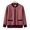 Mom's Autumn and Winter New Plush Top Medium Women's Cardigan Sweater Middle-aged and Elderly Casual Foreign Jacket
