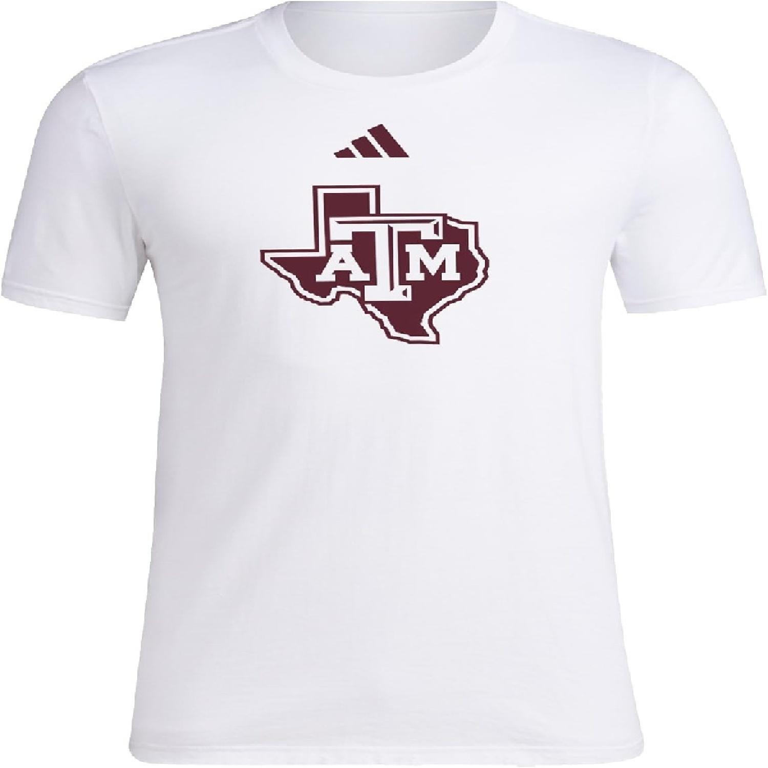 Мужская футболка adidas House of Texas A&M University S белый