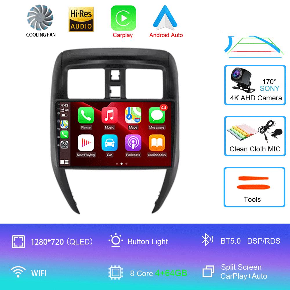 Android Car Radio Video Player For Nissan Versa Sedan 2015-2019 GPS Navigation Carplay Auto Stereo Player WIFI 4G DSP 360 Camera