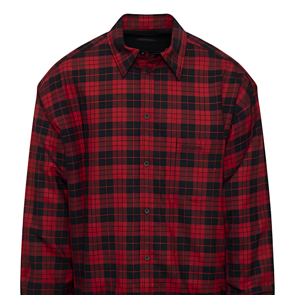 Balenciaga Shirts Men's Red Pointed Collar Moderate Other 642339TJO276167