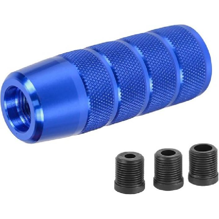 3.74 Shift Knob, Aluminum Weighted Gear Shift Knob with 3 Threaded Blue