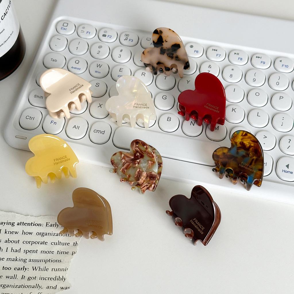 Small Korean Highquality Heart Hair Claw Clip With Unique Patterns For Everyday Wear
