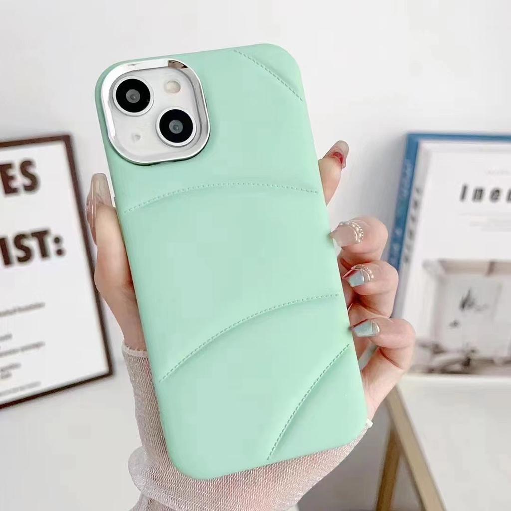 Applicable To Apple 15 Liquid Mobile Phone Case IPhone 11 Electroplated 14 Down Jacket Case Pro Max Protection 12 Sets 13