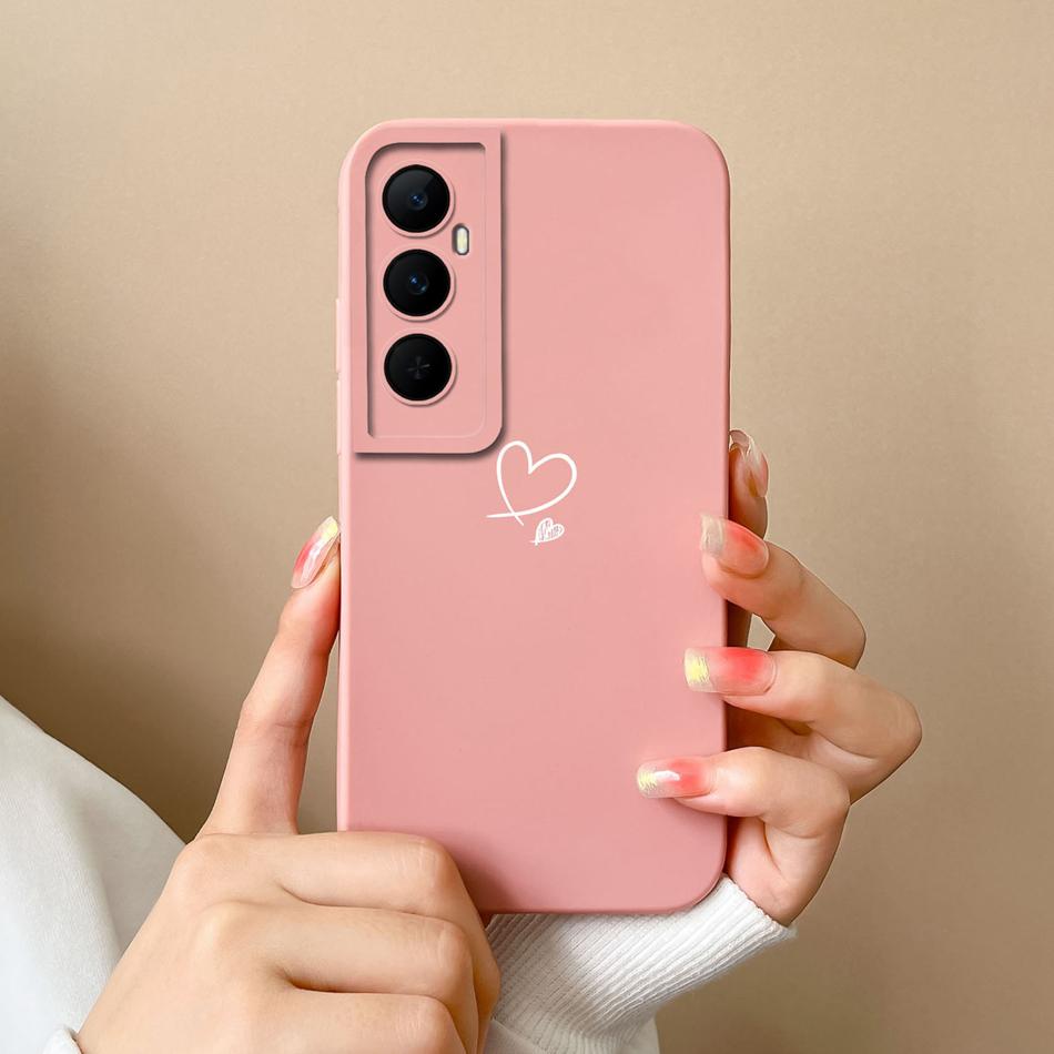 For Realme C65 4G Phone Case Butterfly Cat Ultra Thin Liquid Silicone Camera Protection Back Cover For Realme C 65 Funda Carcasa