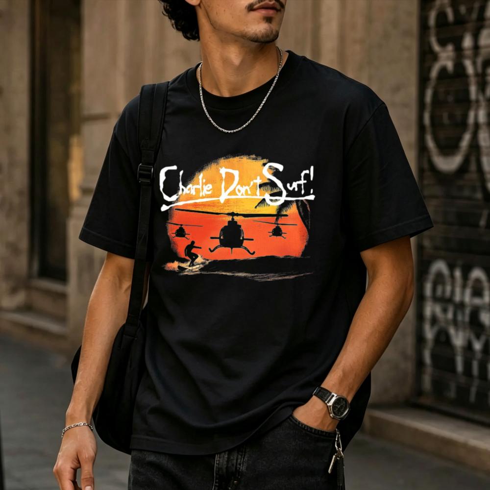 Charlie Dont Surf TShirt Harajuku Graphic T Shirts Outdoors High Quality Cotton Shortsleev Streetwear Unisex Clothing Casual Tee