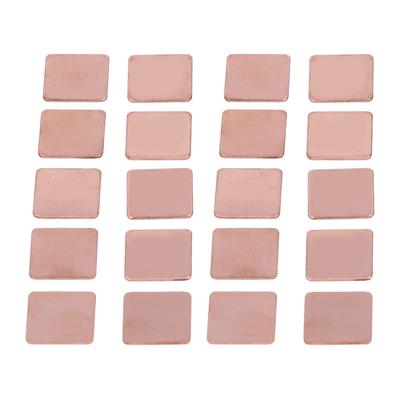 20Pcs Red Copper Heatsink Shim Laptop Graphics Card Heat Sink Sheet CPU GPU Copper Pad Shim Thickness 1.5mm 0.06in