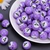 16mm Farbe Billardkugel Loch Acryl Armband DIY Schmuck In Arbeit Handgemachte Accessoires Runde Perlen Lose Perlen