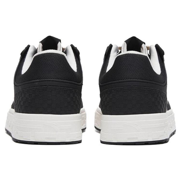 Anta Abrasion Resistant Lightweight Low top Skateboard Shoes Men's Black White 112318051-1