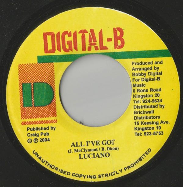 

7inch Record LUCIANO / JAMELODY - All I ve Got / Be Prepaired NONE Digital-B 2004 Jamaica Reggae, Ska & Dub Used