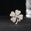 Lucky Clover Brooch Women'S Anti-Light Corsage Clothing Accessories Clover Dress Bright And Shiny