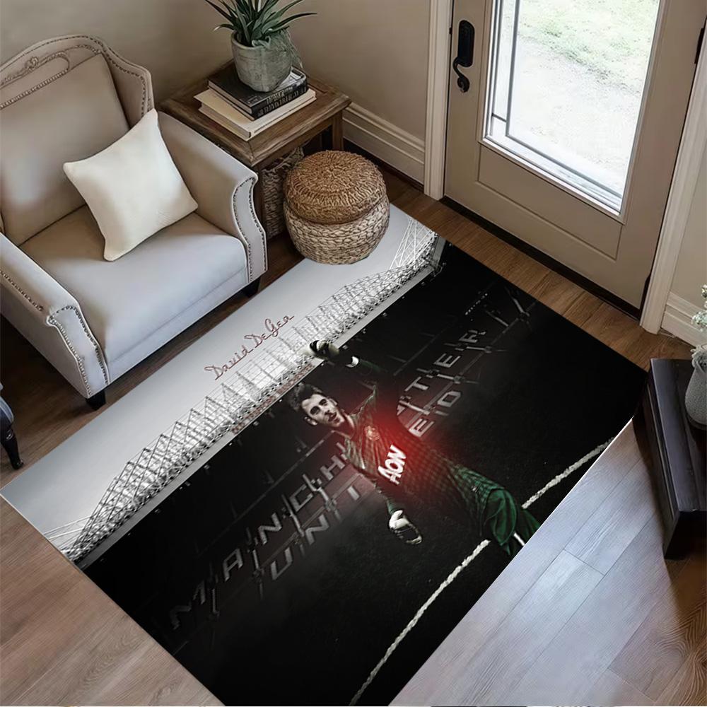 Soccer Player Action Area Rug Perfect for Balcony Hallway Playrooms Dining Room Antislip Carpet Office home decor Spiritual Gift