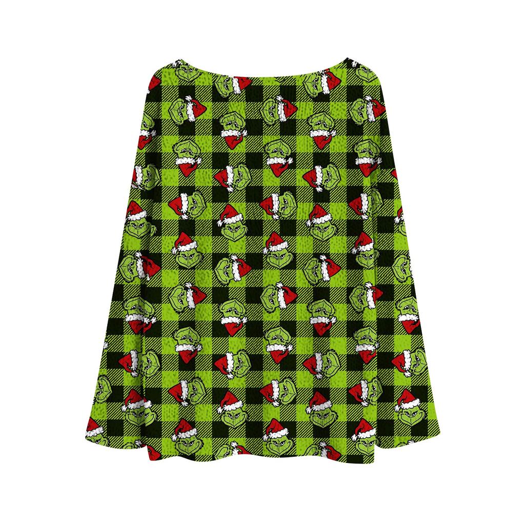 Women's Fashion Christmas Print Lightweight Sweater Casual Long-Sleeve Knit Pullover Top