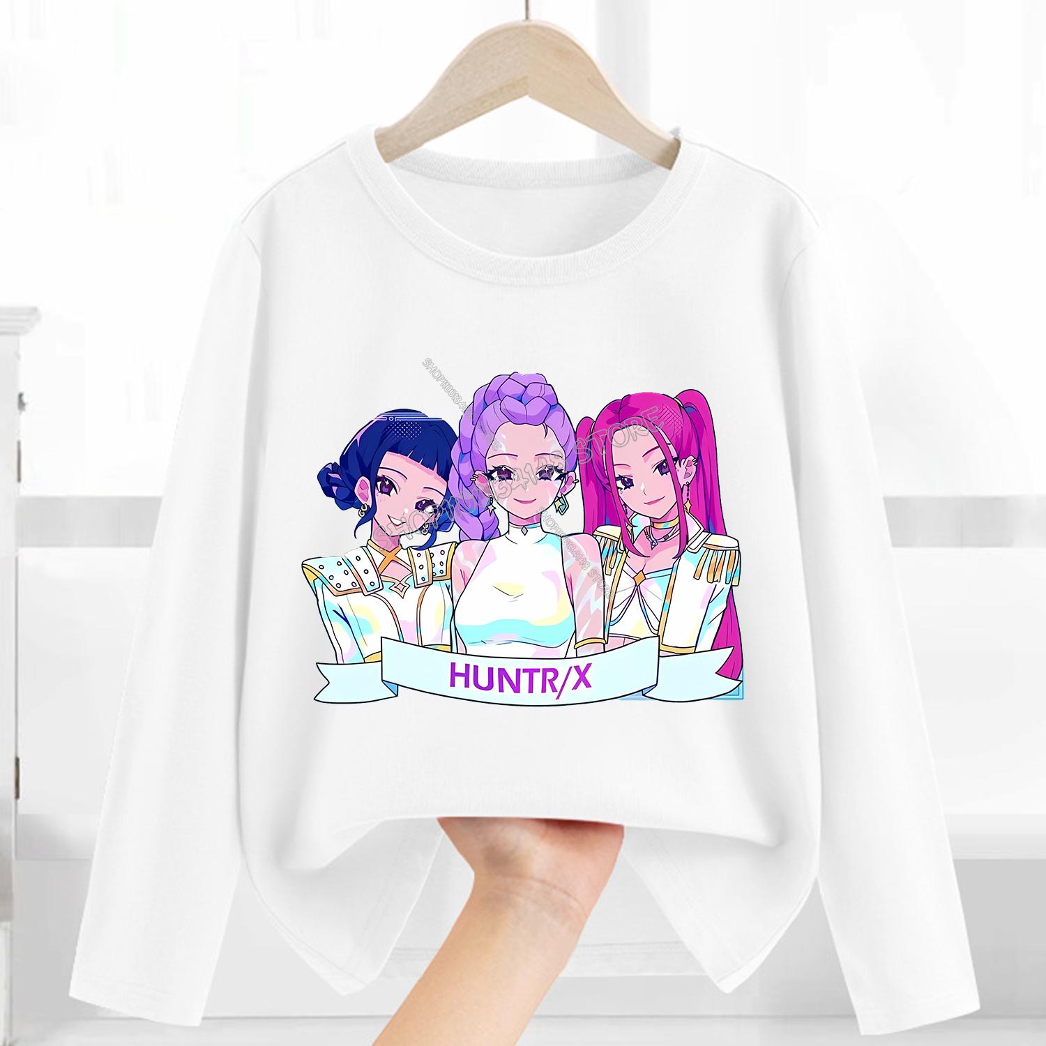 

T-Shirts Girls Children s Long Sleeve Cartoon Printed Casual Clothing Children s Casual Fashion White Clothes Crew Neck 100