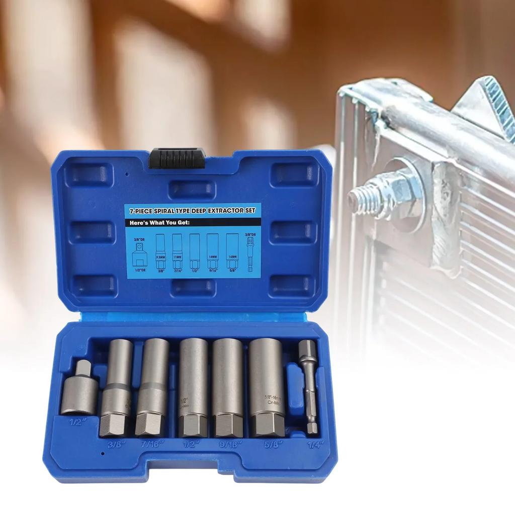3 8 Inch Drive Wheel Nut Remover Extractor Sizes 1 4 To 19mm Assists In Rounded Nuts 3 8 Drive Socket Set Bolt