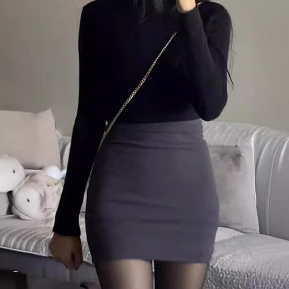 

2024 Spring Women s High Waist Bodycon Midi Skirt - Sexy, Pure Desire Style 3XL