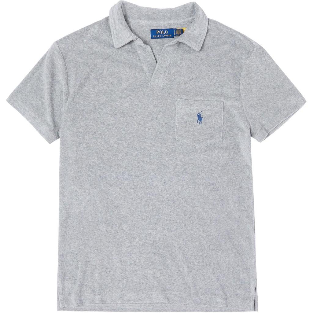 Polo Ralph Lauren Solid Color Logo Embroidered Casual Short Sleeve Polo Shirt Men tops Gray 710937319003